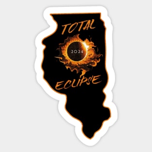 Total Eclipse 2024 Illinois Sticker